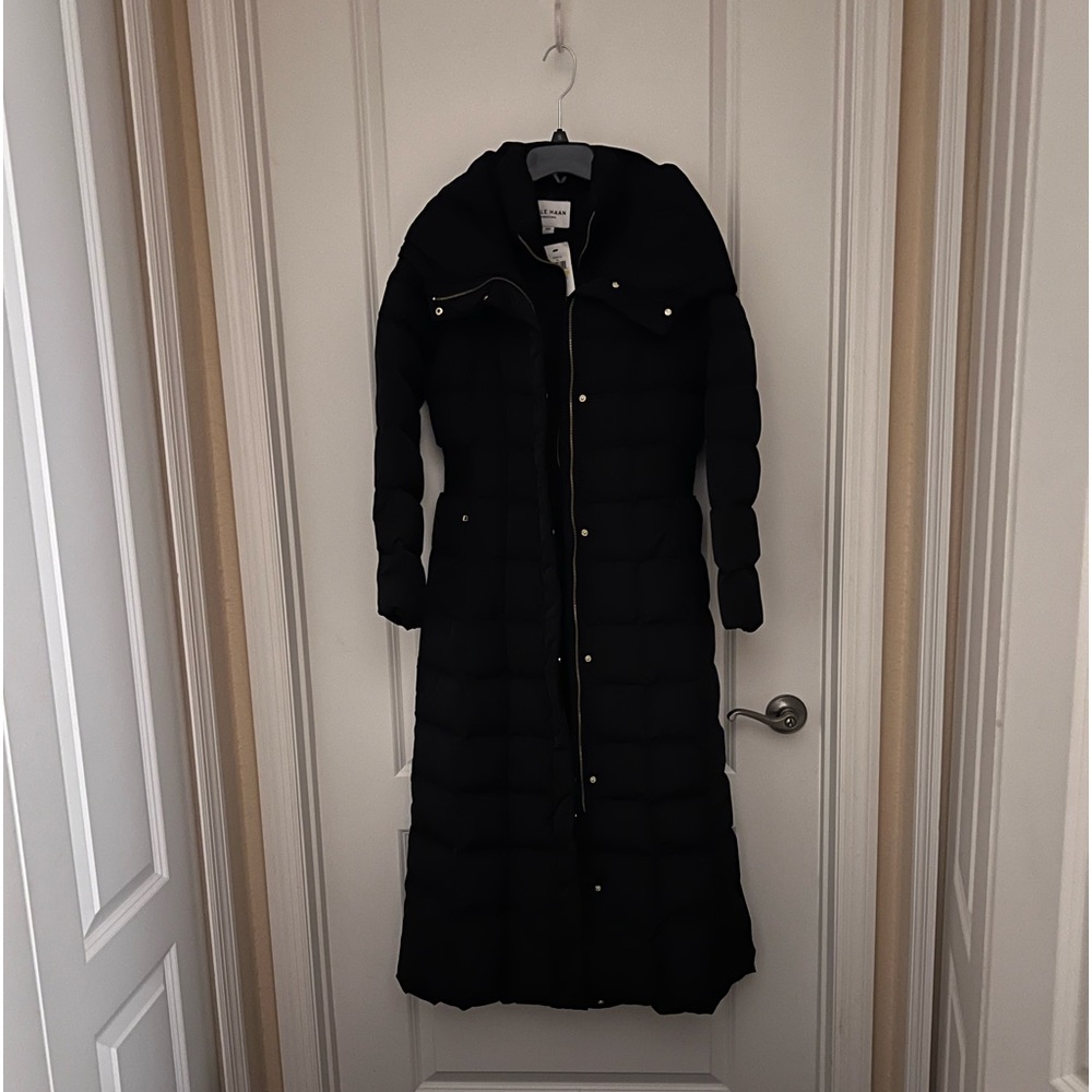 NWT Cole Haan 48” Hooded Taffeta Down Coat